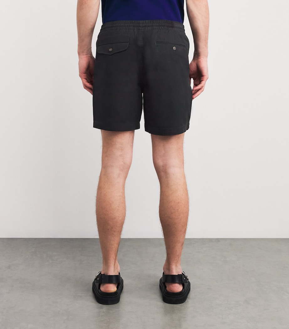 Stretch-Cotton Logo Shorts POLO BLACK Image 4