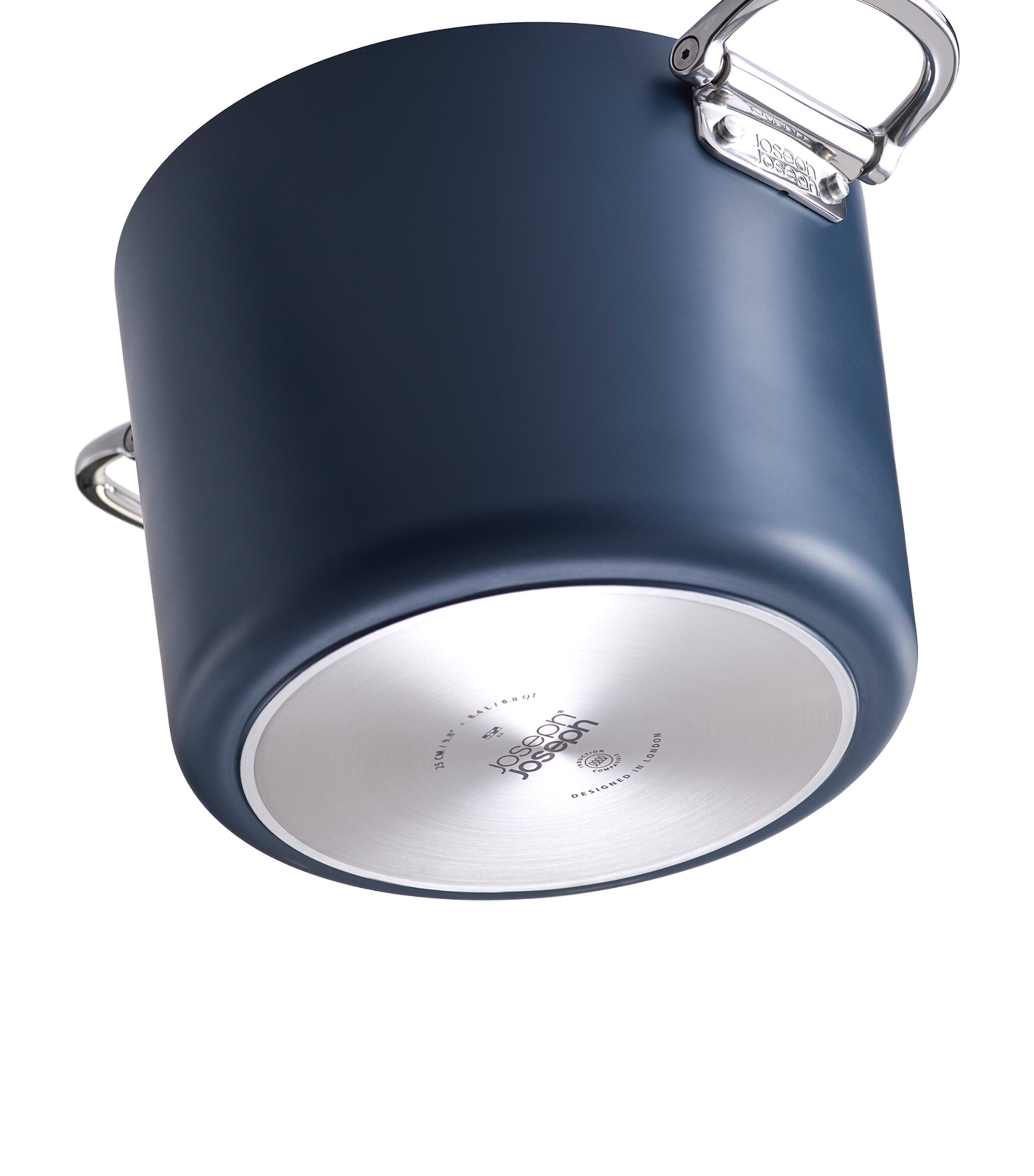 Space Non-Stick Folding Handle Stock Pot and Lid (25cm) MIDNIGHT BLUE Image 2