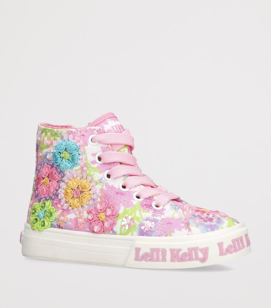 Lelli Kelly Eloise High-Top Sneakers Pink Comb Image 3