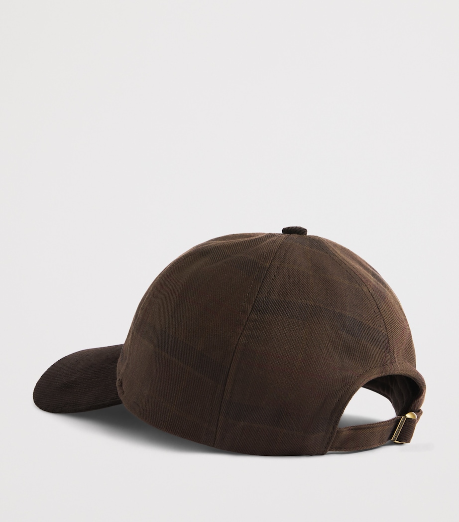 Barbour Cotton Tartan Macklow Baseball Cap Muted Tartan Image 3