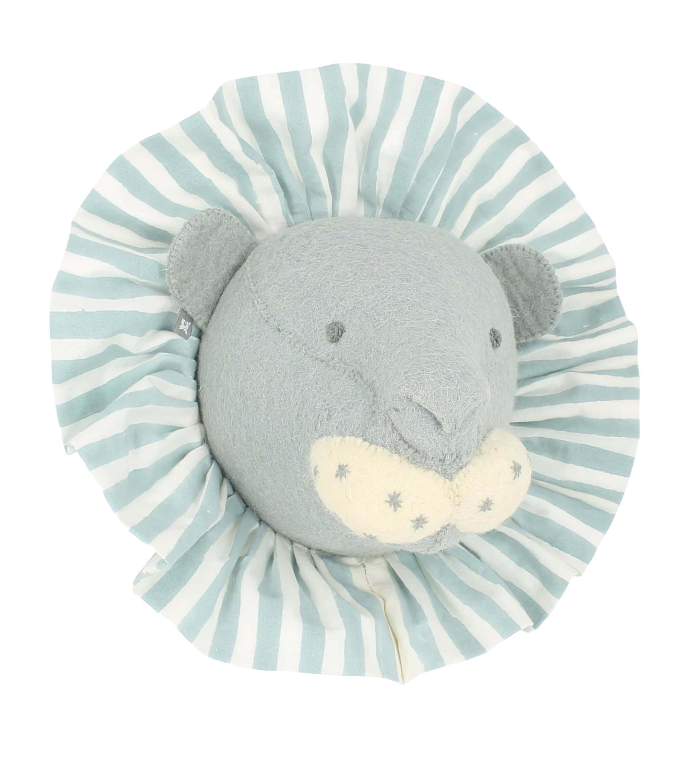 Vintage Ruff Lion Head Decoration (45cm) BLUE Image 4