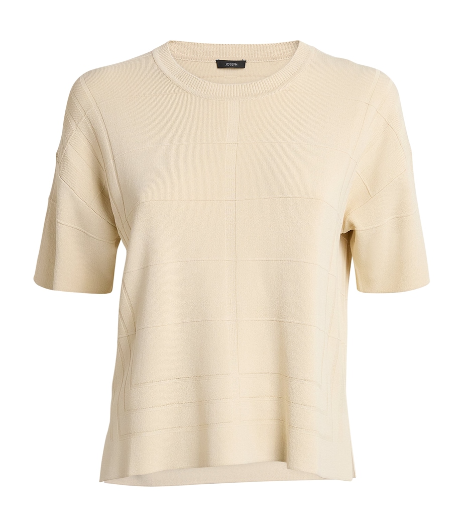 Grid Knit T-Shirt AFFOGATO Image 1