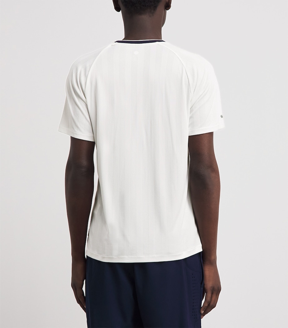 RLX Ralph Lauren Mens x Wimbledon Performance Mesh T-Shirt Ceramic White Image 5