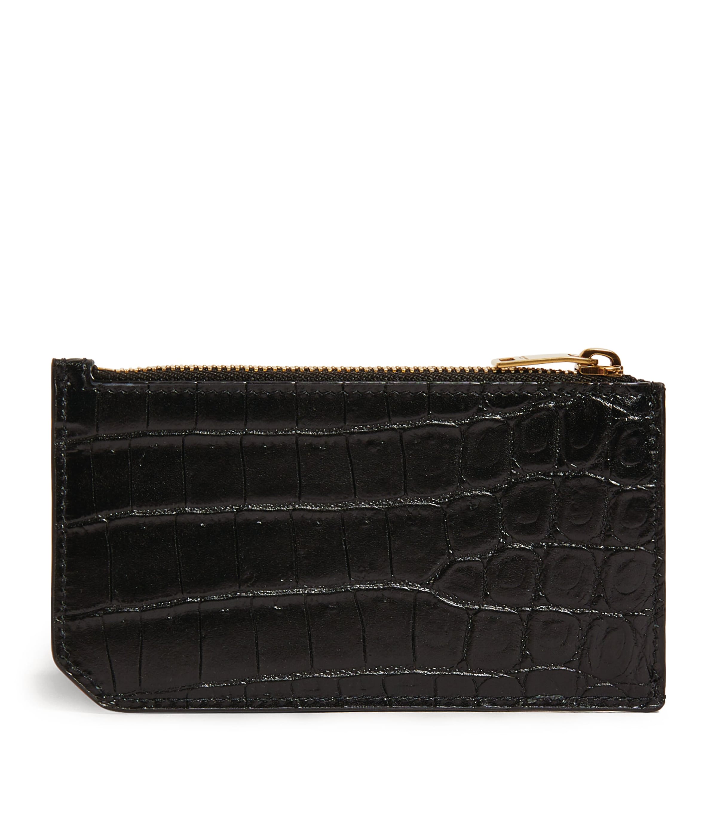 Croc-Embossed Monogram Card Holder 1000 Image 3