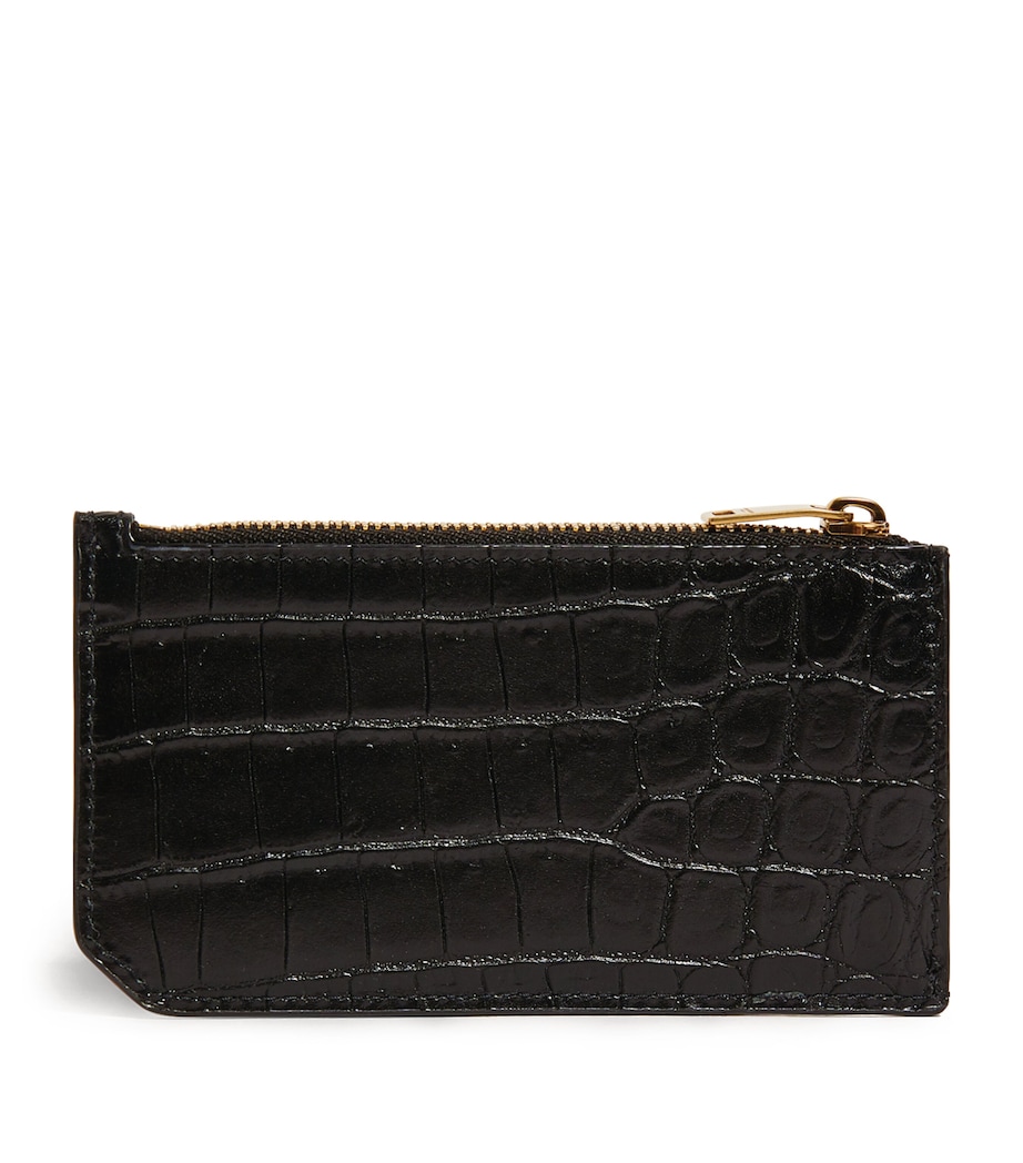 Croc-Embossed Monogram Card Holder 1000 Image 3