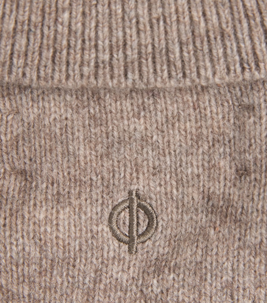 Samsøe Samsøe Mens Yak Safrans Polo Sweater Lead Gray Mel. Image 6