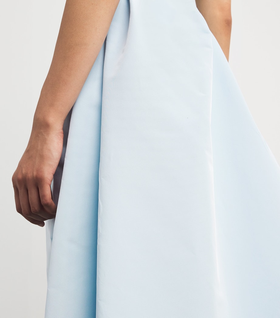 Draped Off-The-Shoulder Gown POWDER BLUE Image 6