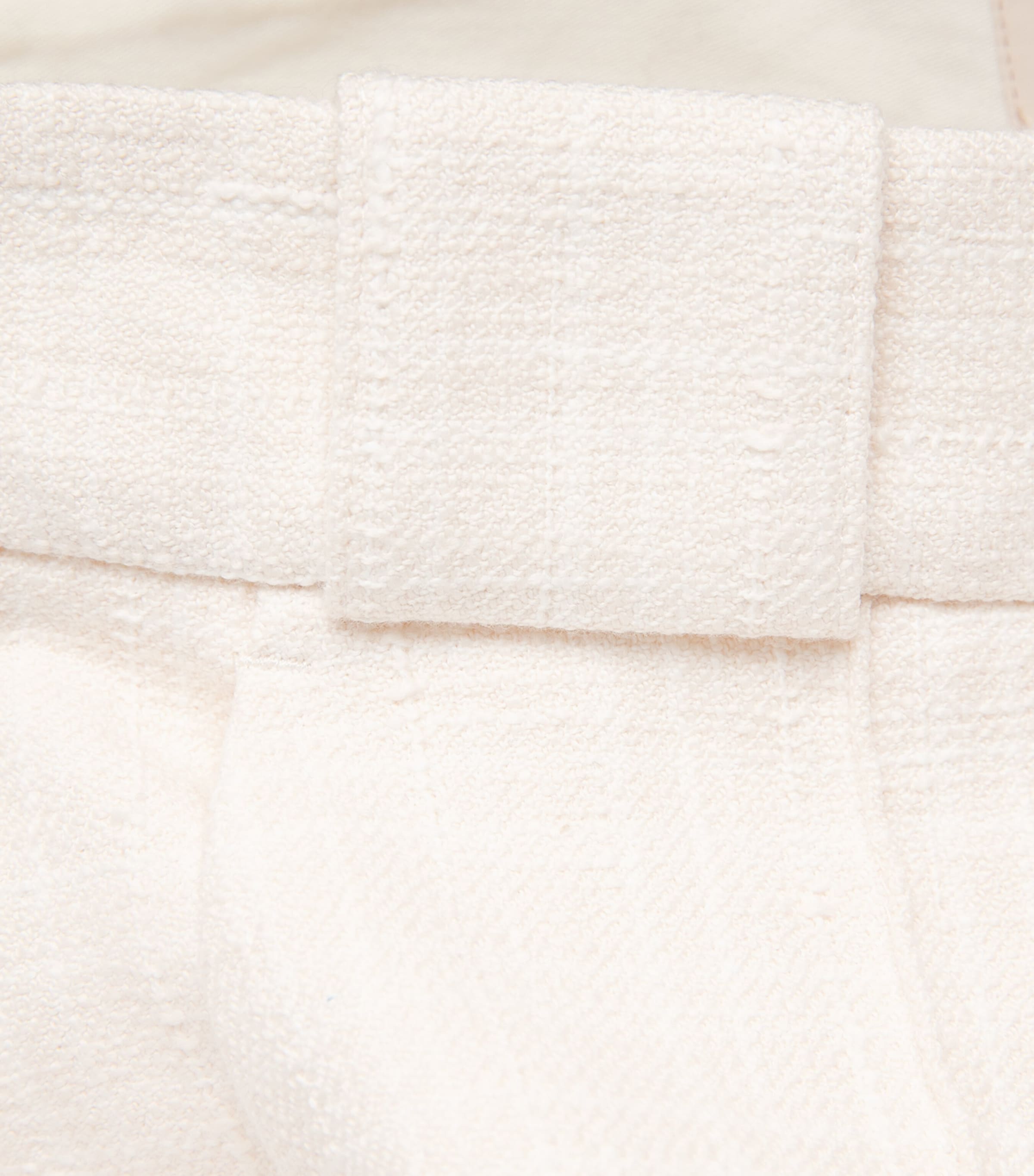 ME+EM Womens Cotton-Blend Textured Cropped Trousers Ivory Image 6