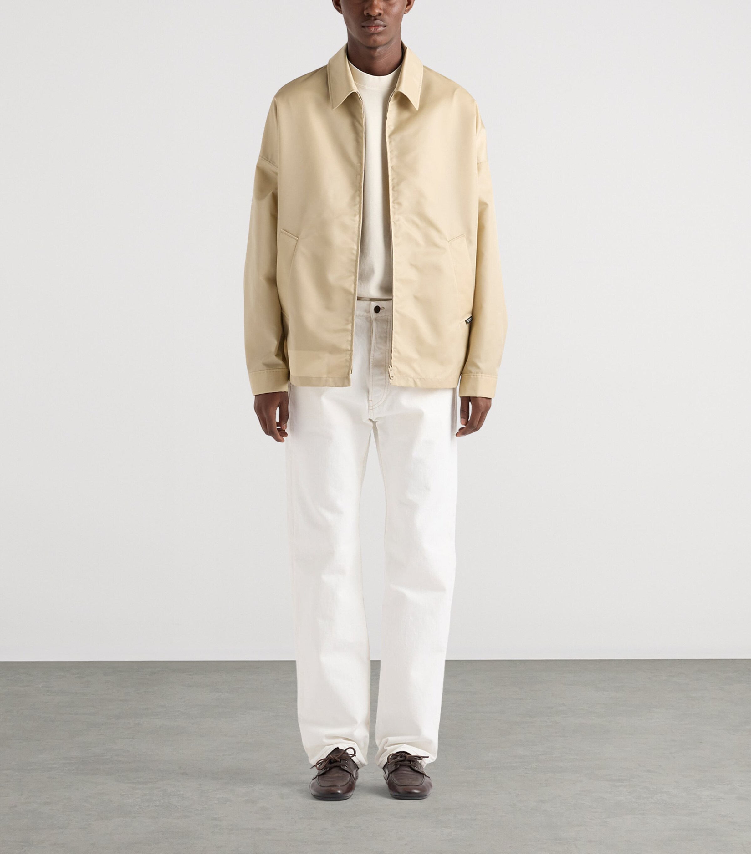 Prada Mens Re-Nylon Jacket Neutral Image 2