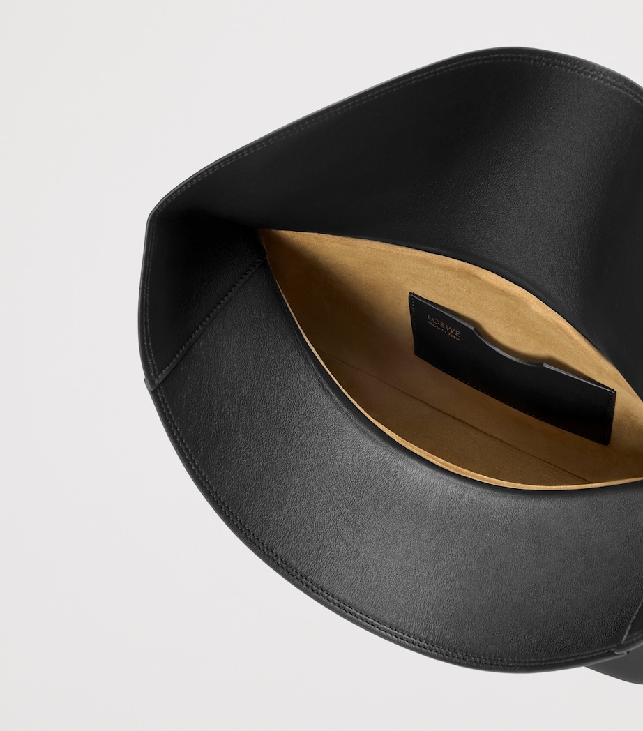 Medium Leather Ola Shoulder Bag BLACK Image 7