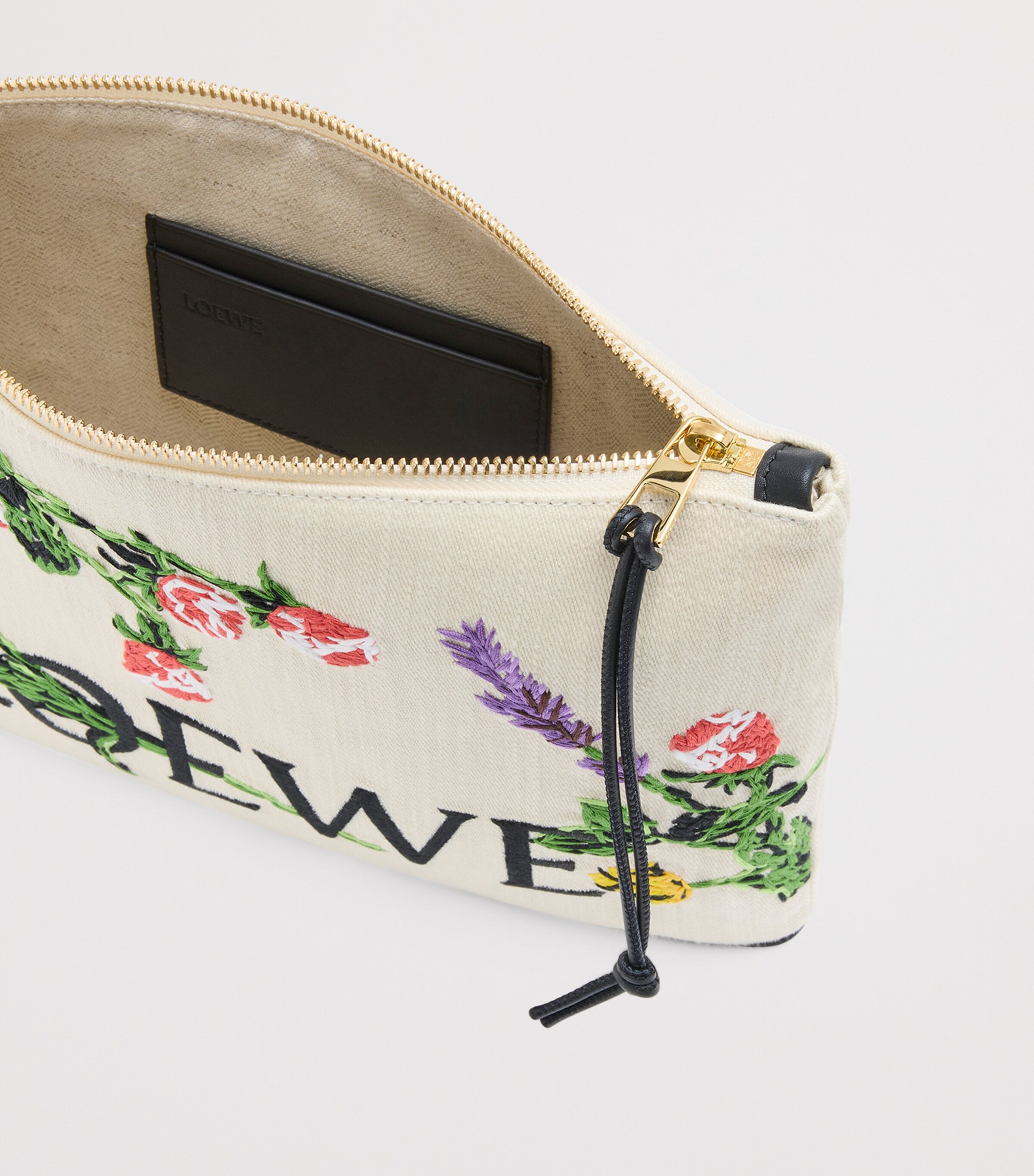 LOEWE Beige x Paula's Ibiza Floral Logo Oblong Pouch | Harrods US