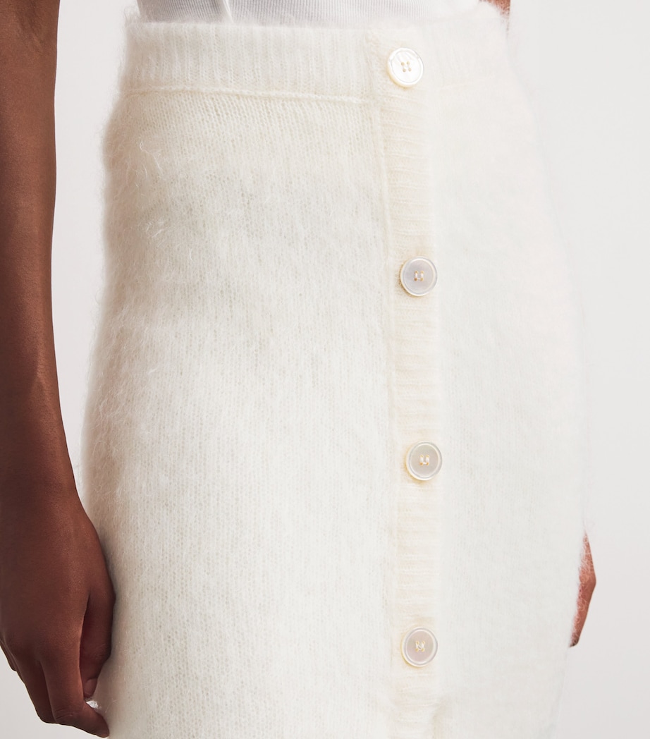 Mohair-Blend Midi Skirt 9001 WHITE Image 6