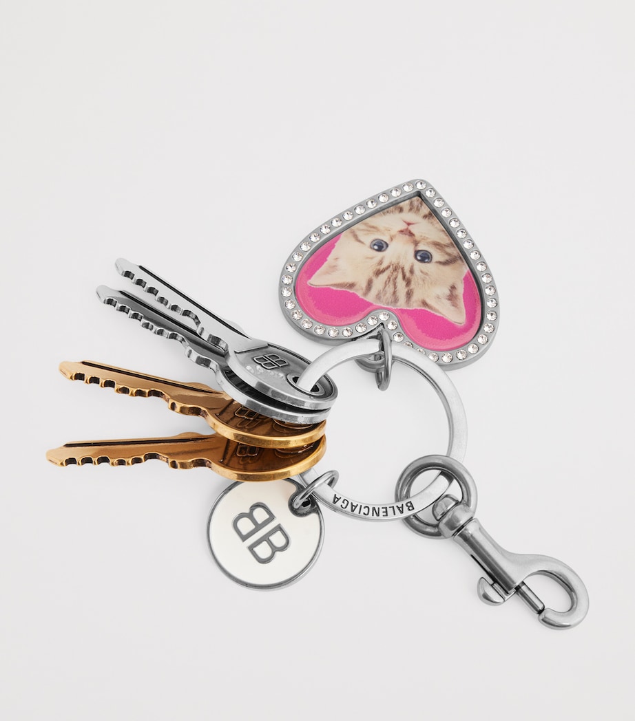 Kitten Heart Keyring 8486 Image 3