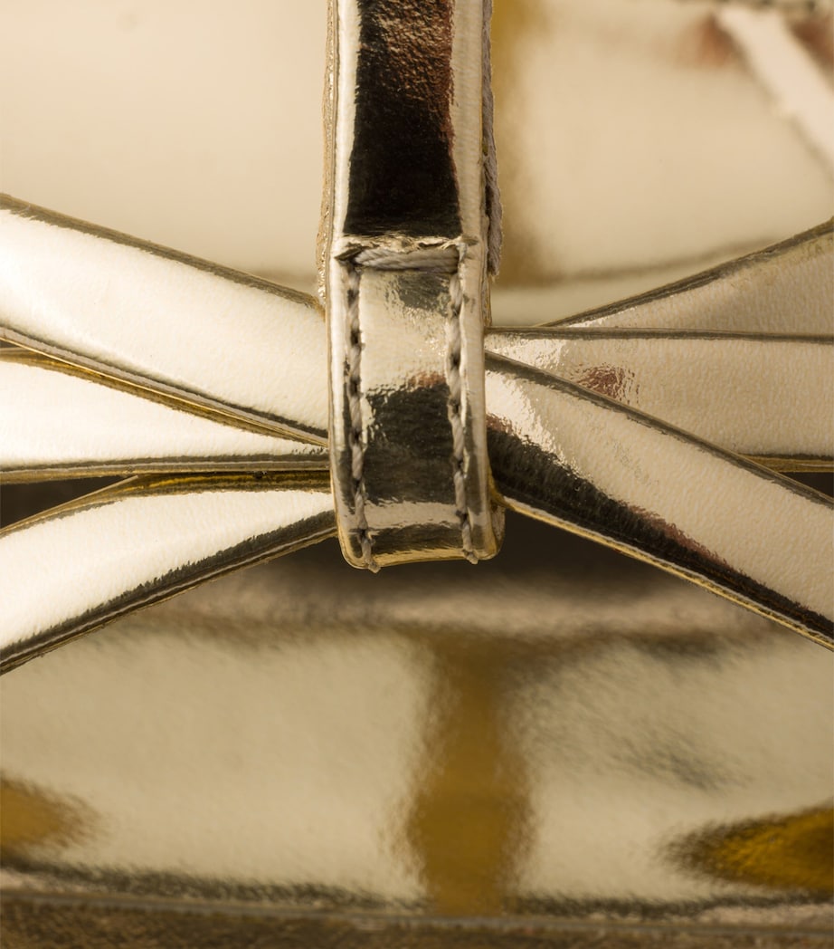 Prada Metallic Leather Wedge Sandals 55 Image 6