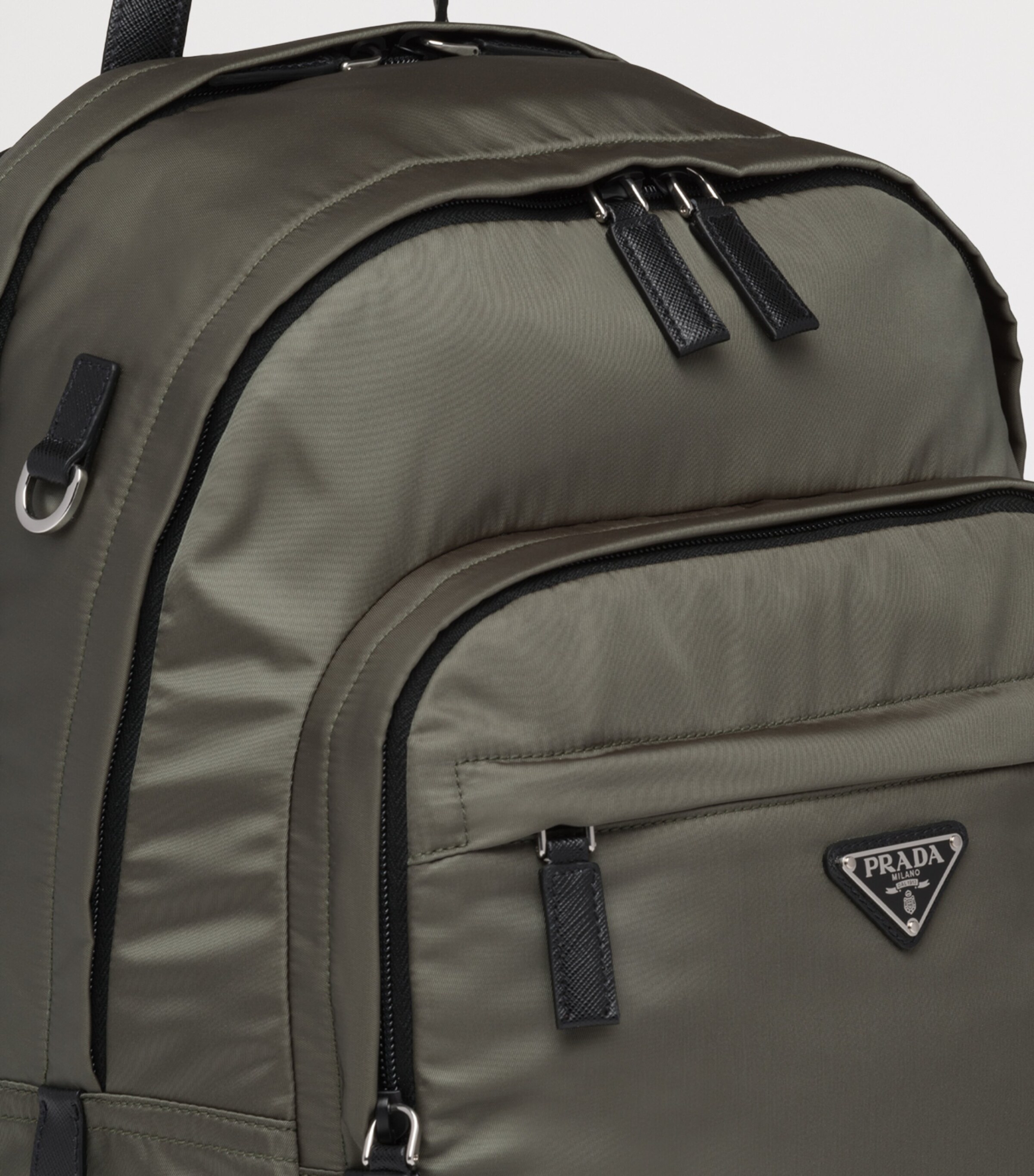 Re-Nylon and Saffiano Leather Backpack F0414 Image 7