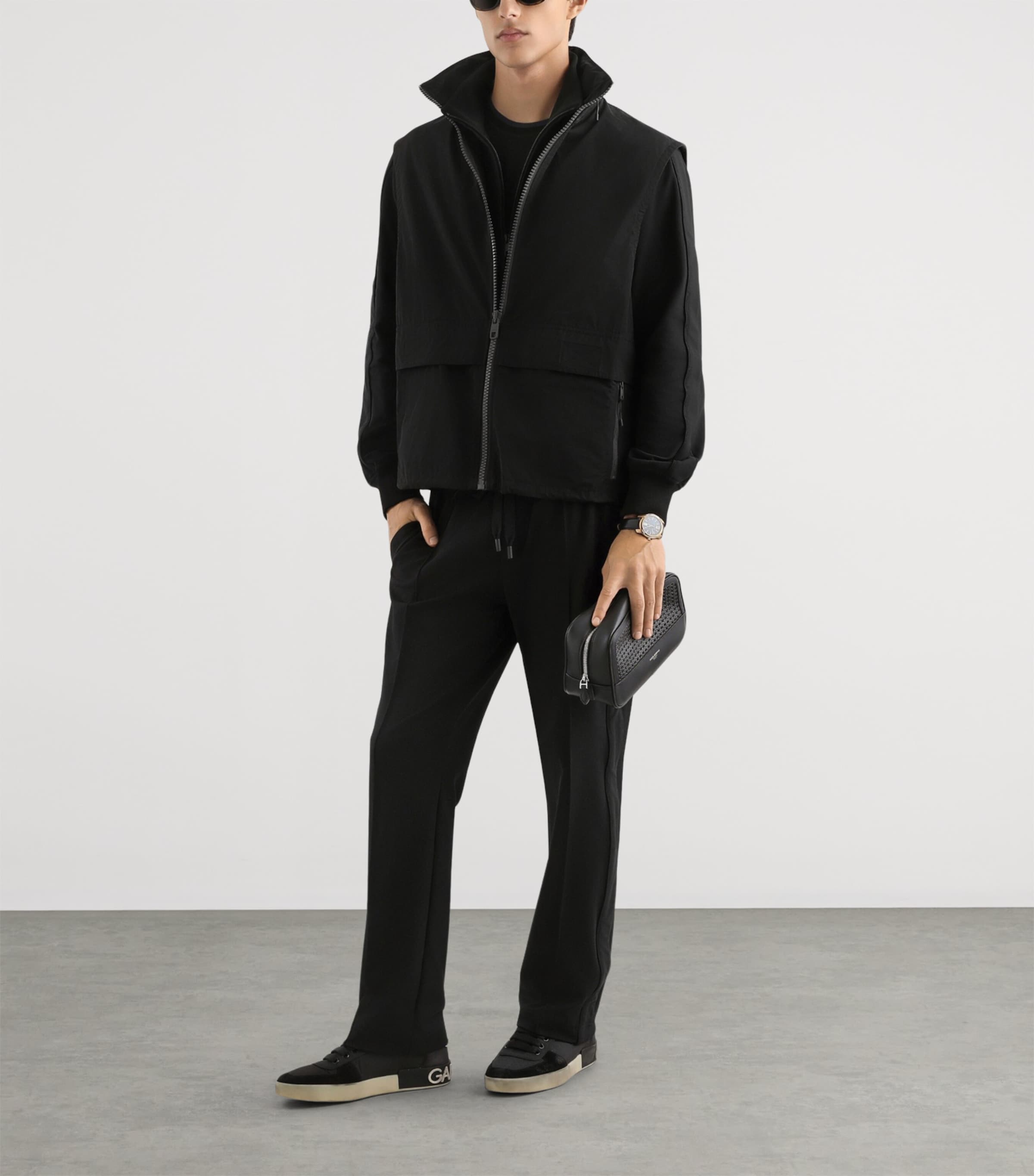 Dolce&Gabbana Mens Straight Tailored Sweatpants Black Image 2