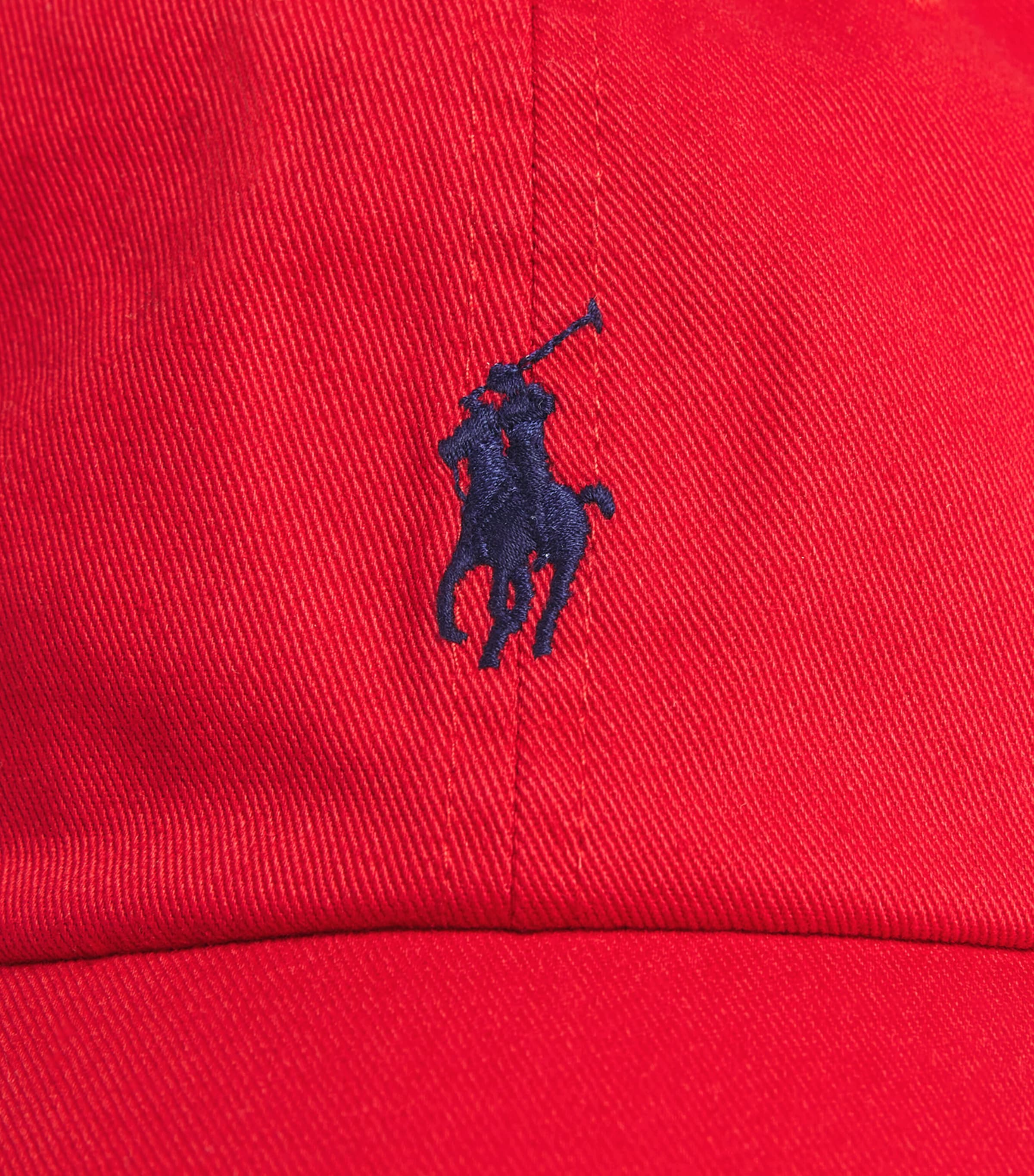 Polo Ralph Lauren Cotton Logo Baseball Cap Red/blue Image 3
