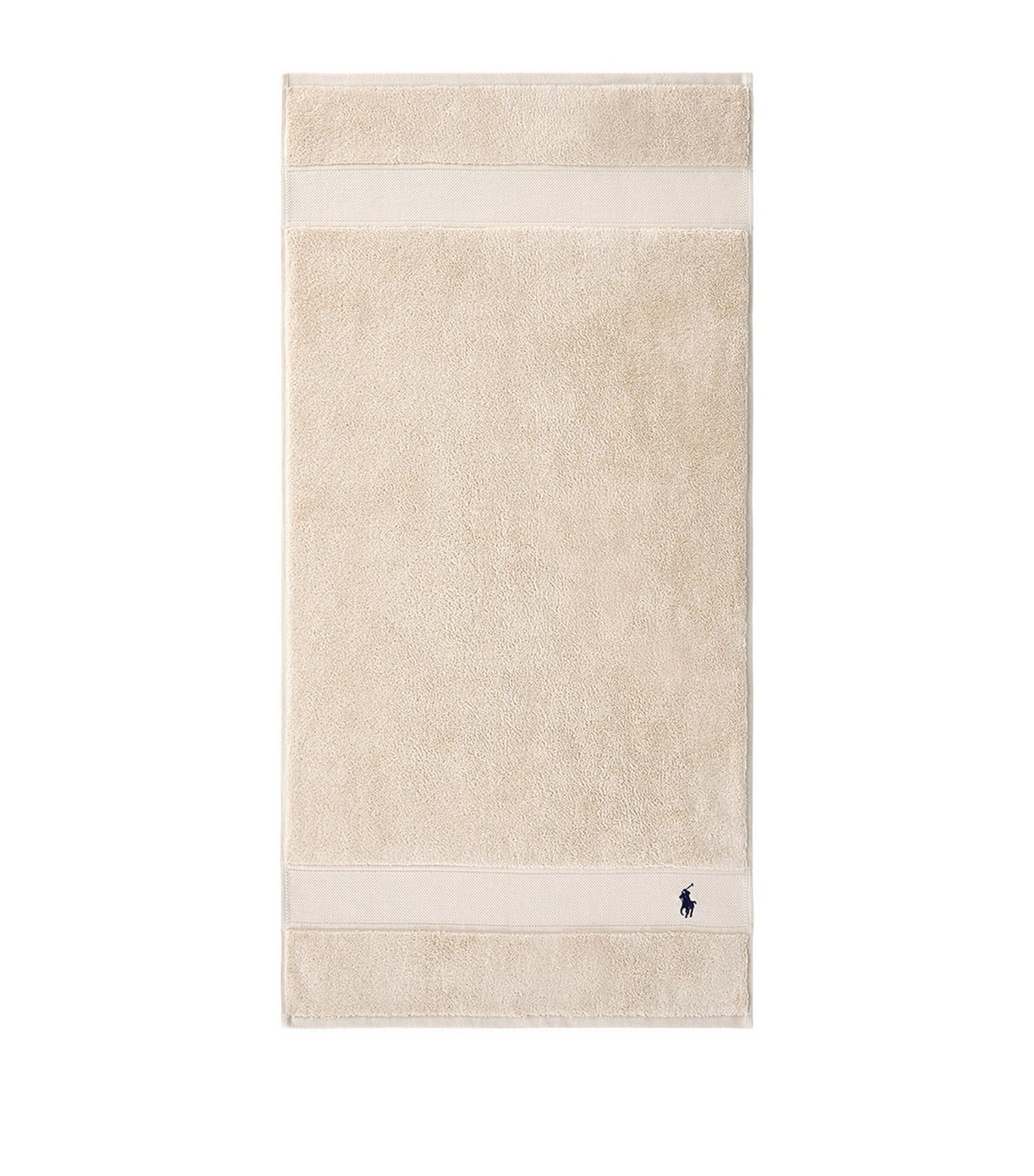 Polo Player Hand Towel (50cm x 100cm) PALE OAK Image 4