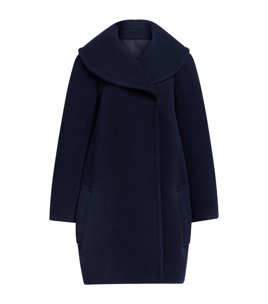Alaïa Womens Wool Caban Coat Minuit Image 1