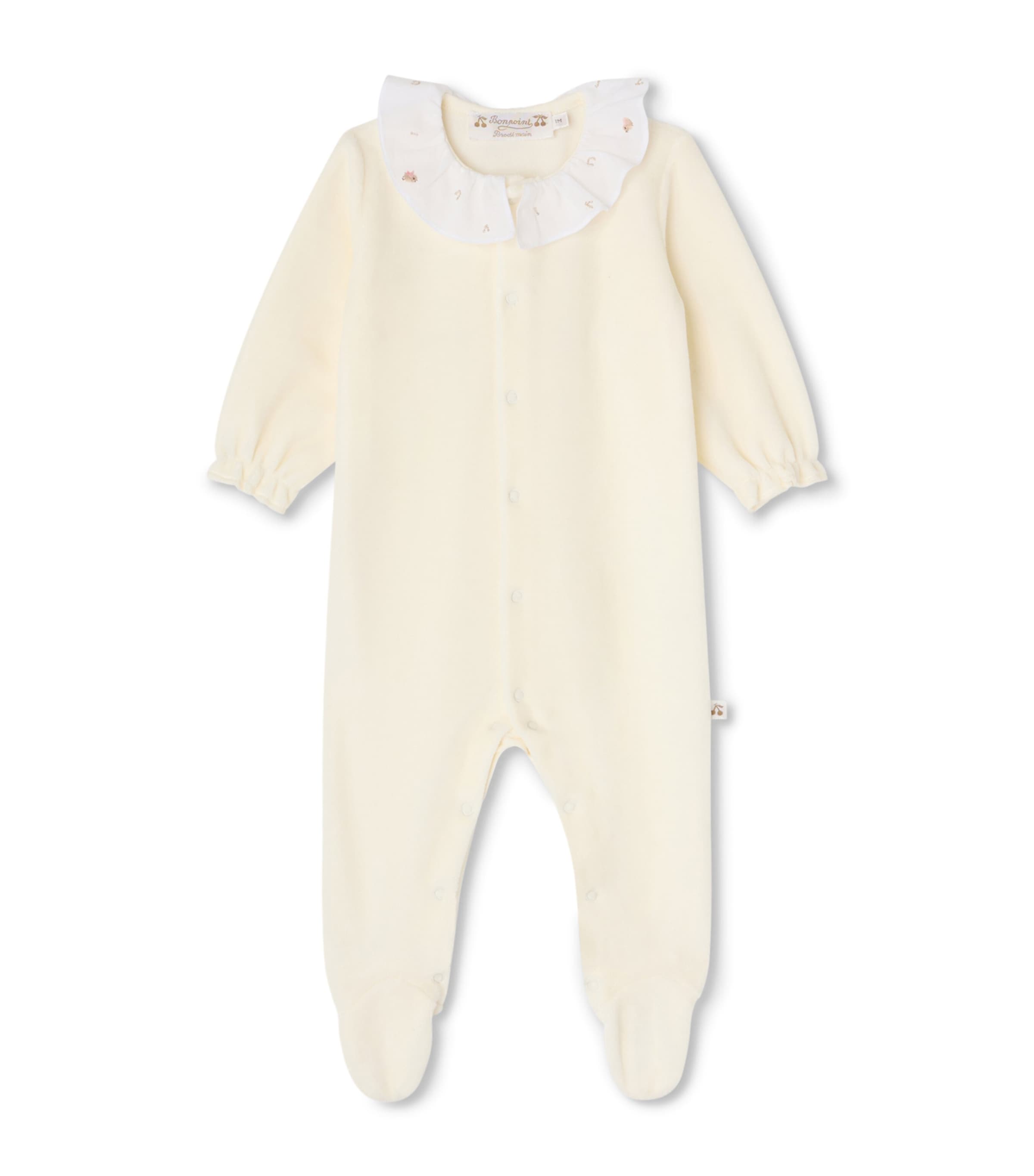 Bonpoint Embroidered All-In-One (1-18 Months) Blanc Lait Image 1