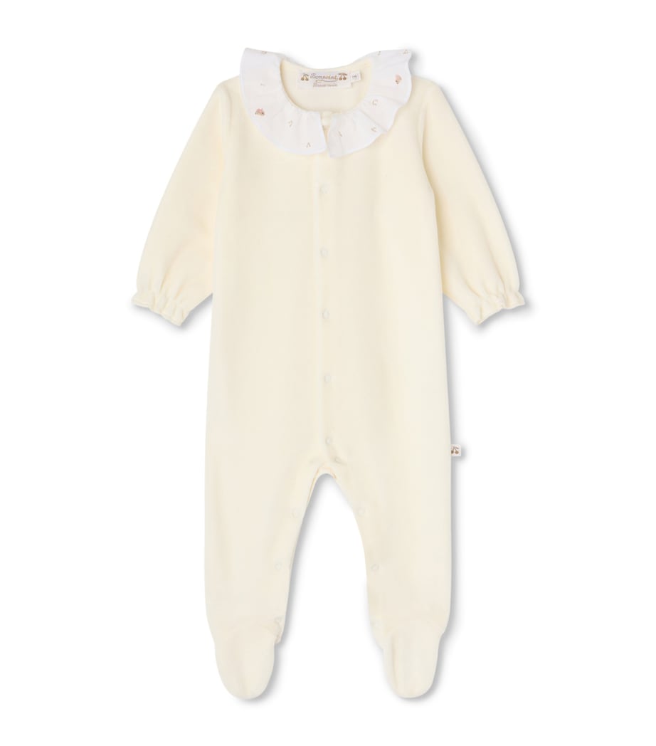Bonpoint Embroidered All-In-One (1-18 Months) Blanc Lait Image 1