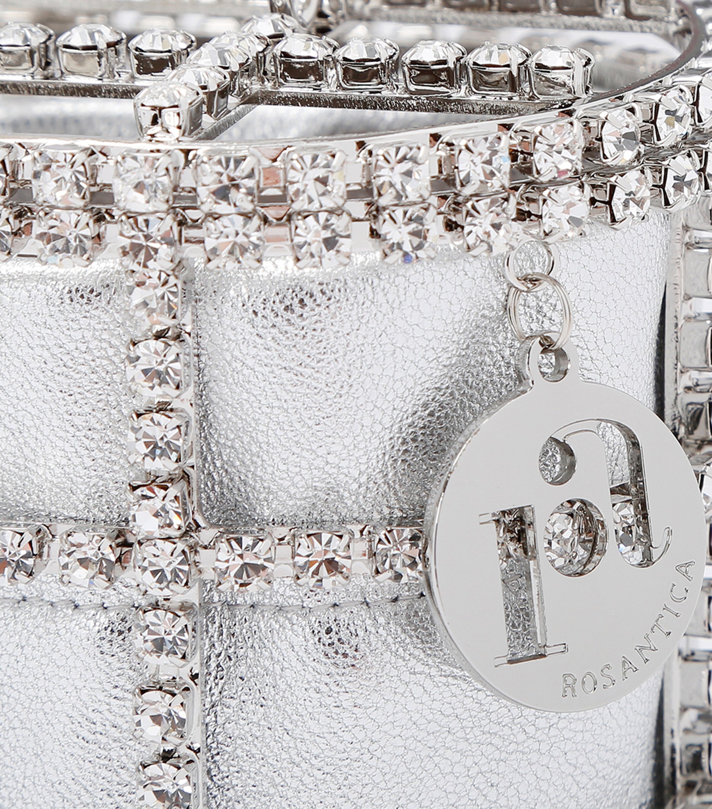 Rosantica Mini Holli Cioccolato Top-Handle Bag Silver Com Image 4