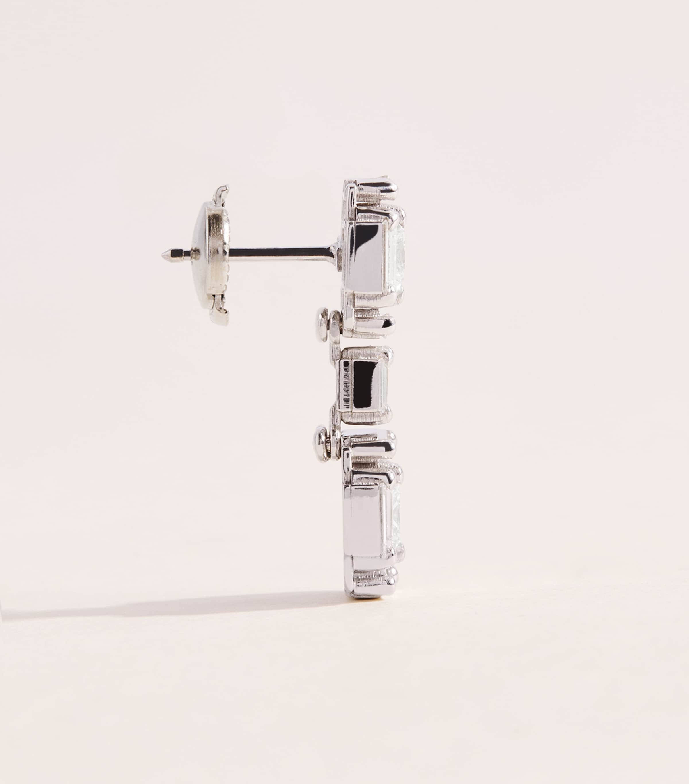 Suzanne Kalan White Gold and Diamond Princess Deco Drop Earrings Wg/wd Image 3