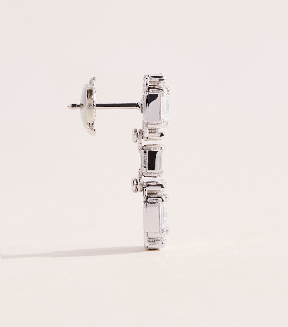 Suzanne Kalan White Gold and Diamond Princess Deco Drop Earrings Wg/wd Image 3