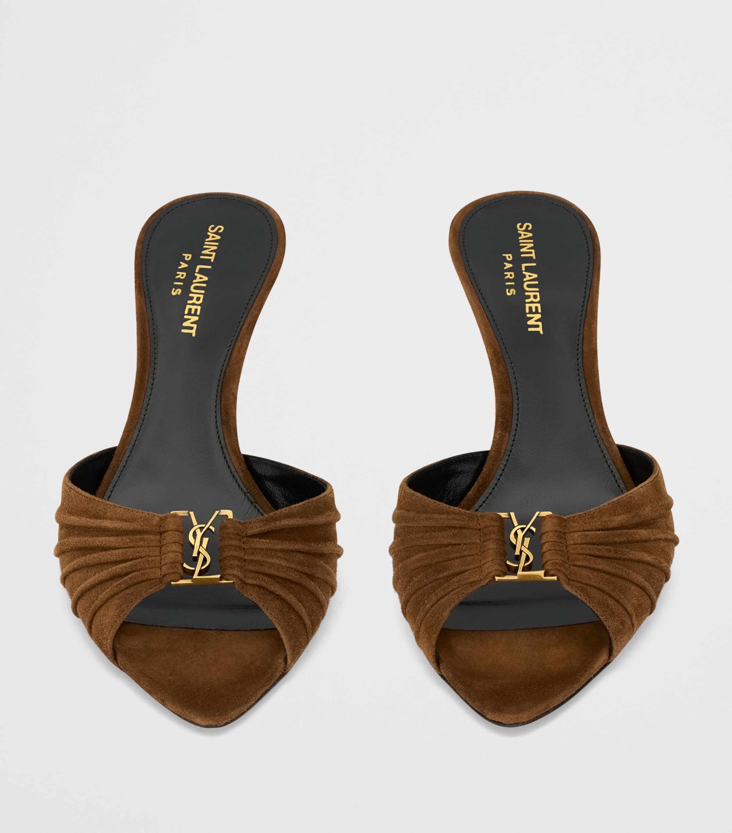 Saint Laurent Suede Babylone Heeled Mules 60 Image 2
