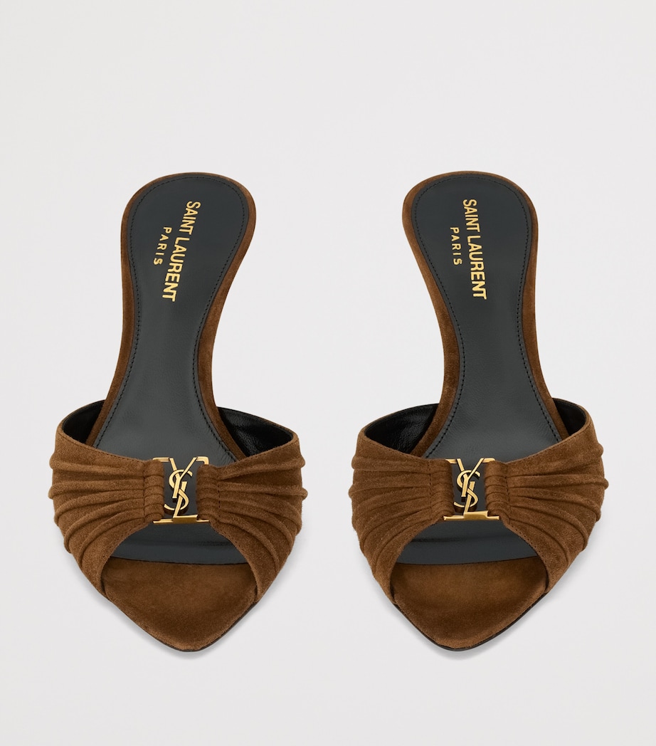 Saint Laurent Suede Babylone Heeled Mules 60 Image 2