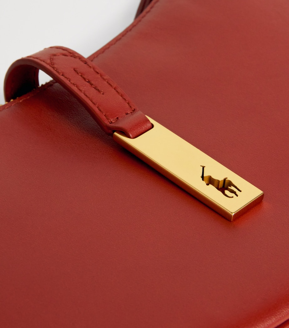 Mini Leather ID Shoulder Bag AUBURN Image 6