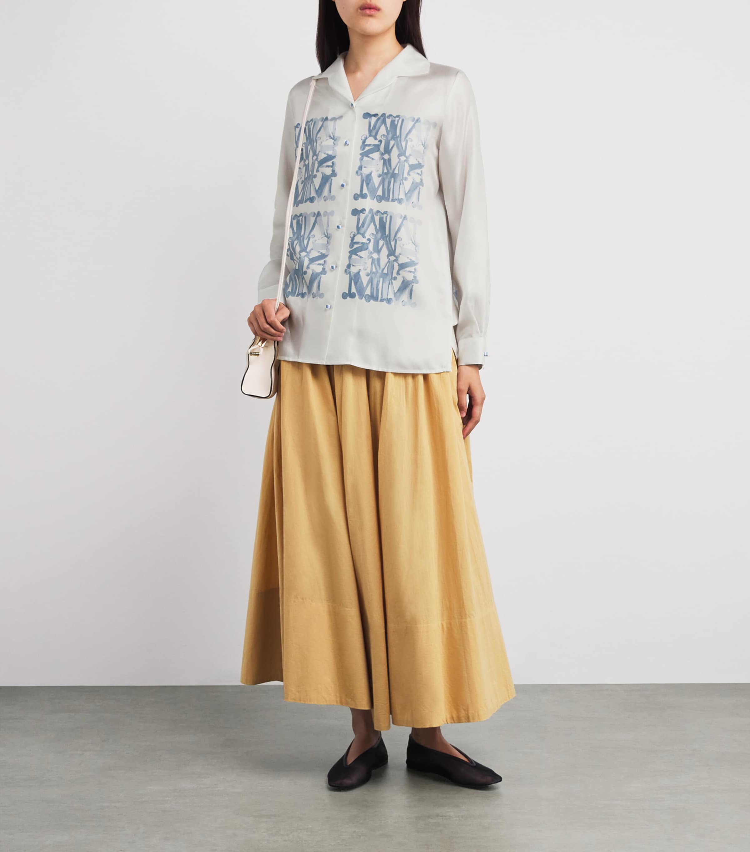 Silk Monogram Shirt WHITE Image 2