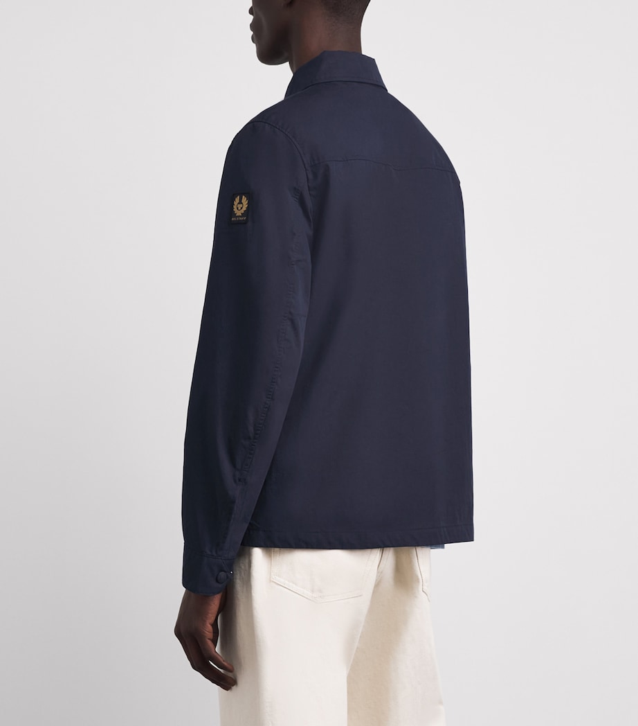 Belstaff Mens Cotton-Blend Cargo Overshirt Dark Inkdkink Image 5