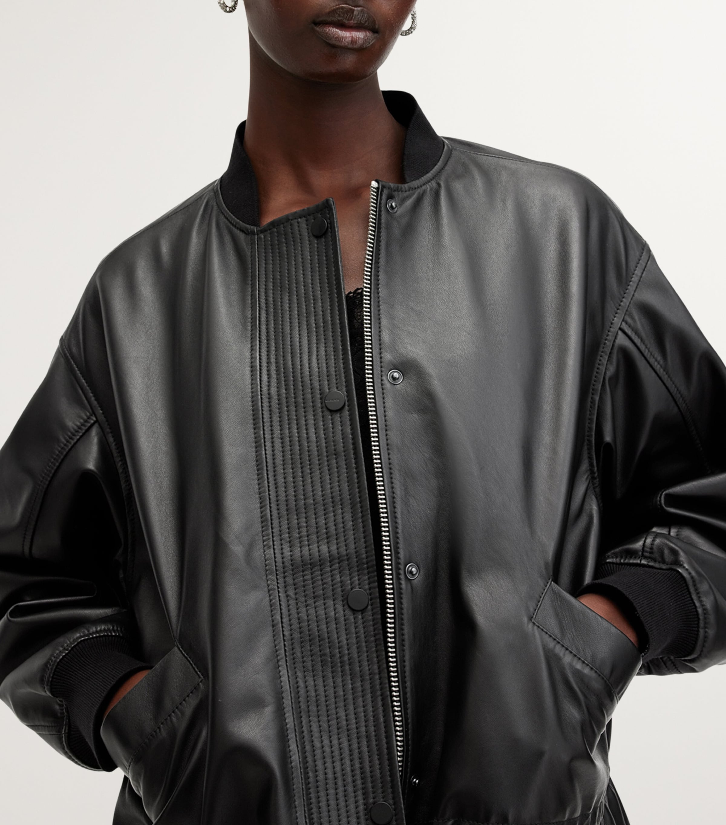 AllSaints Leather Sofi Jacket | Harrods US