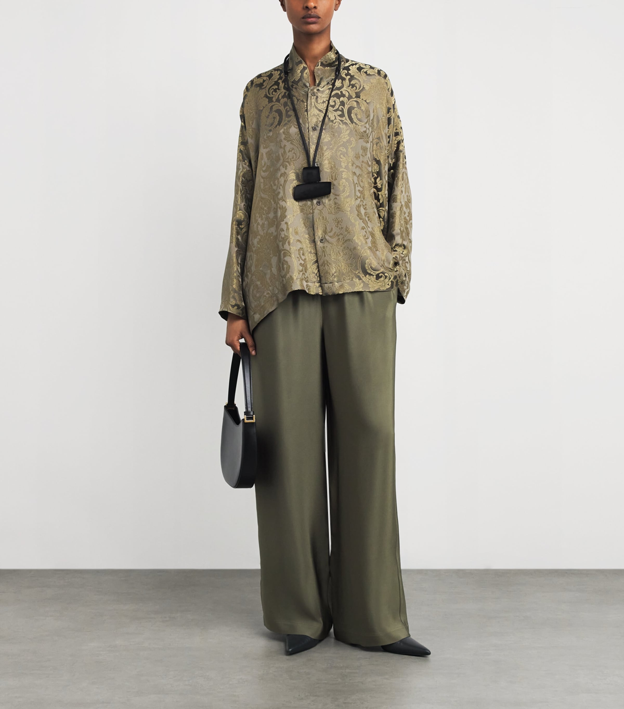 Metallic Jacquard Shirt OLIVDARK Image 2