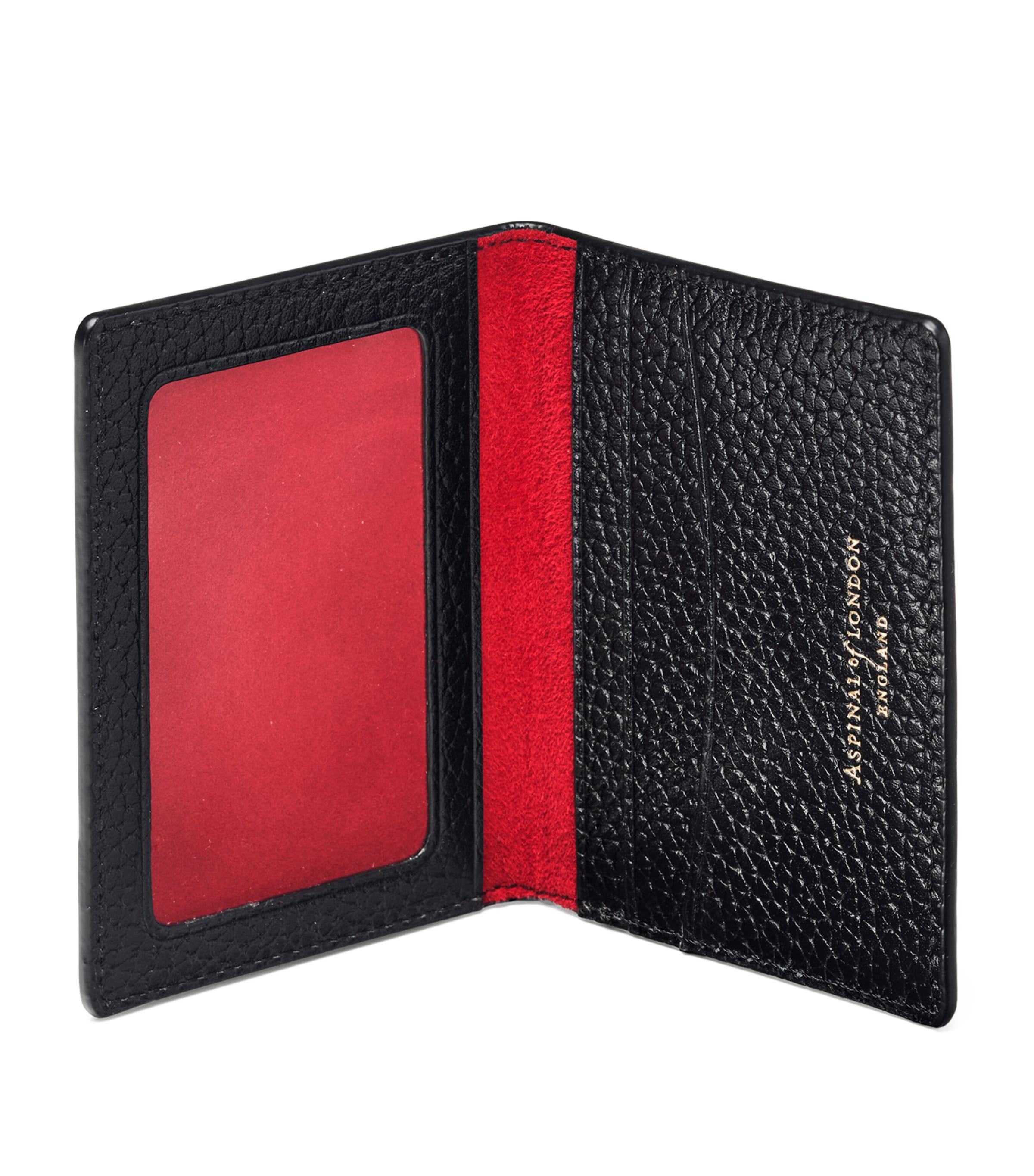 Leather Travel Card Holder BLACK Image 2