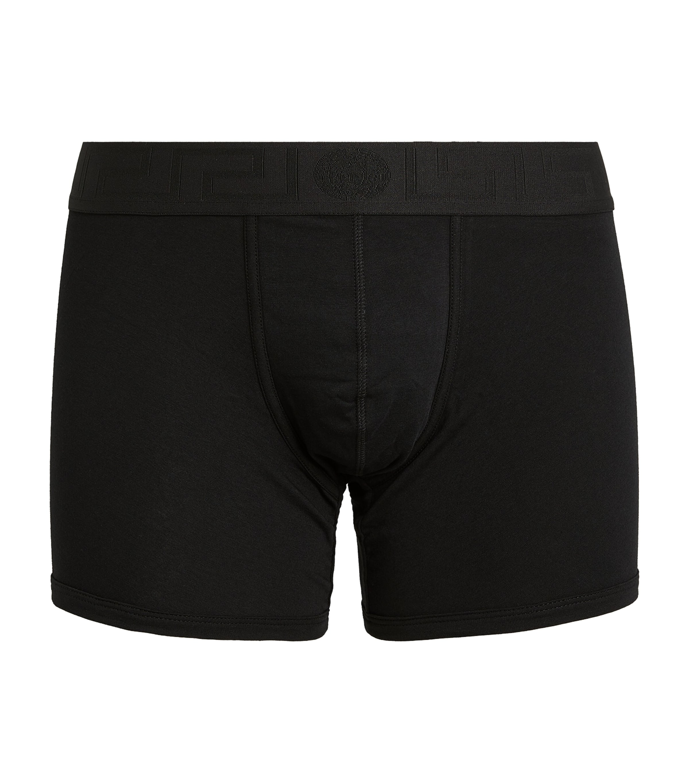 Versace Greca-trim Trunks In Black