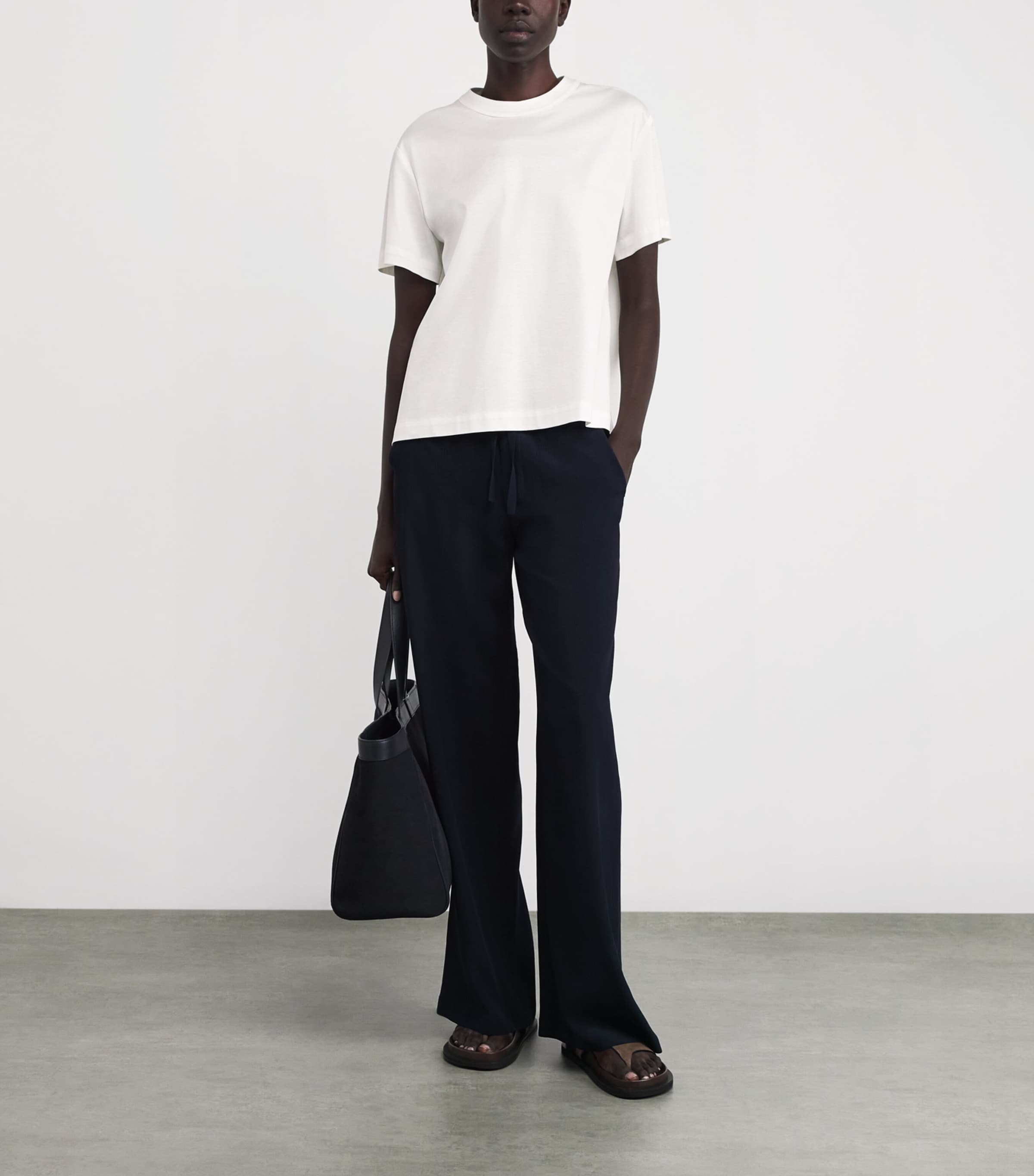 NOMADISSEM Womens Cotton Dente Blanche T-Shirt White Image 2