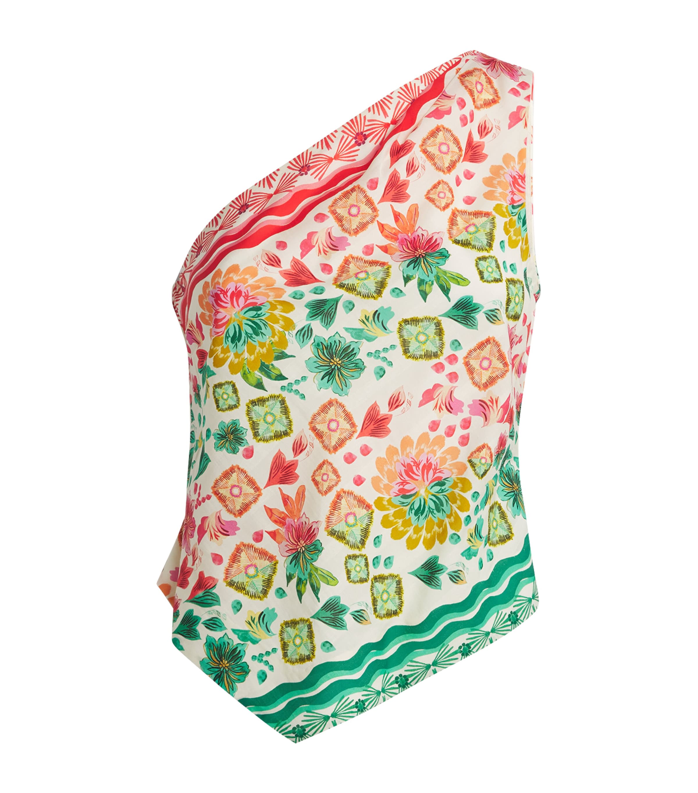 Saloni Womens Floral Print Madeline Top Snrs Ormtl Plmt Image 1