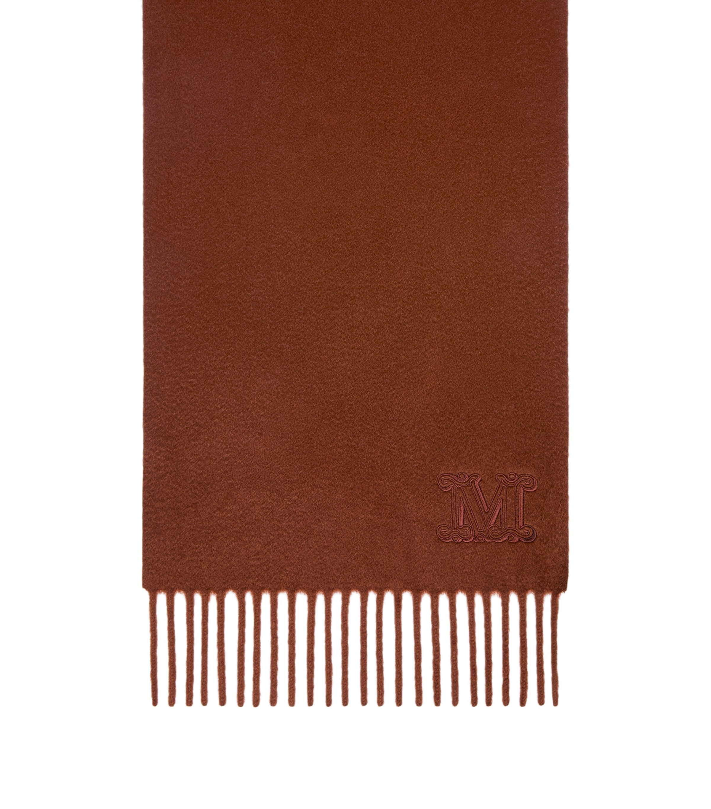 Max Mara Cashmere Monogram Scarf Rust Image 1