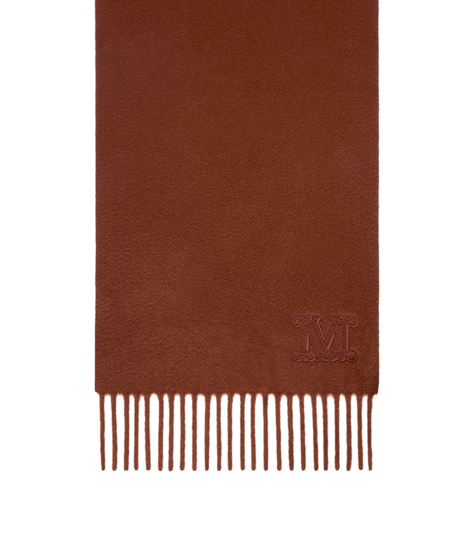 Max Mara Cashmere Monogram Scarf Rust Image 1