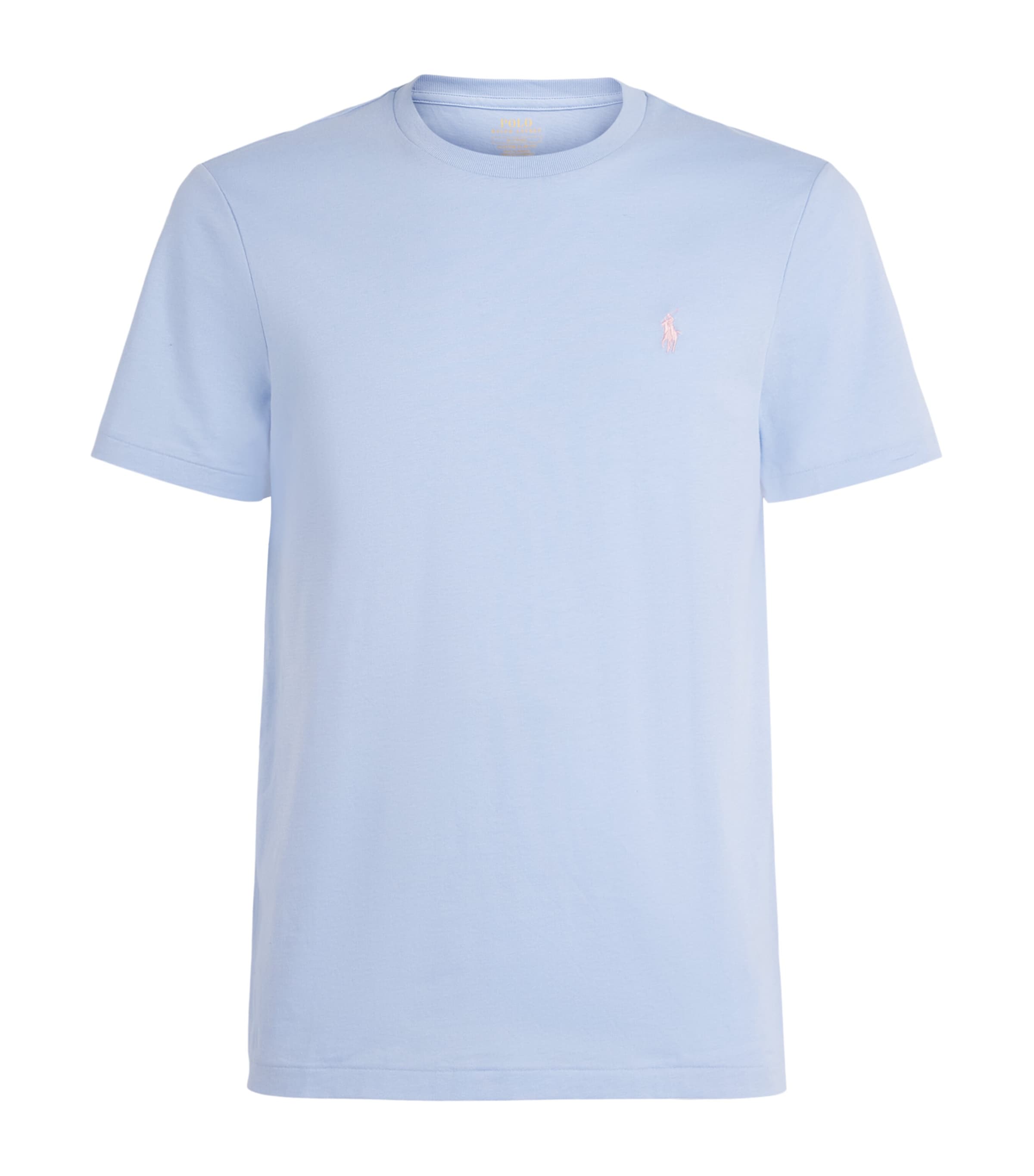 Polo Ralph Lauren Mens Cotton Custom-Fit Polo Pony T-Shirt Pebble Image 1