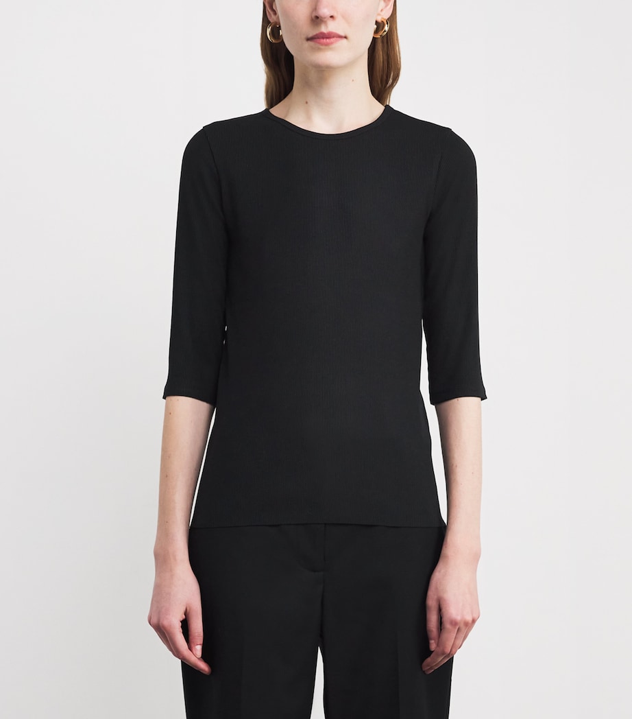 Crew-Neck T-Shirt 001BLK BLACK Image 3