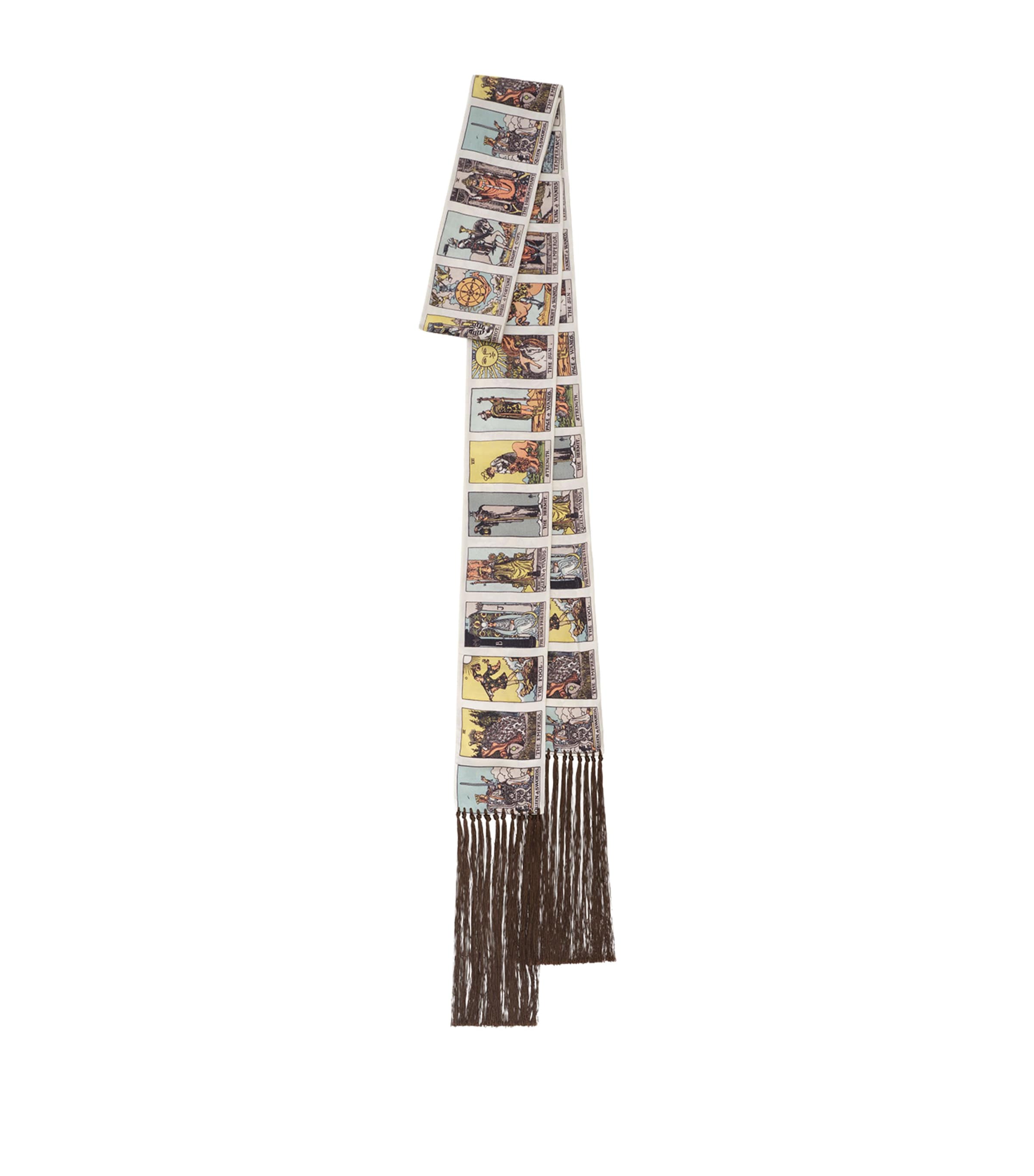 Burberry Silk Tarot Skinny Scarf Seaside Blue Image 1