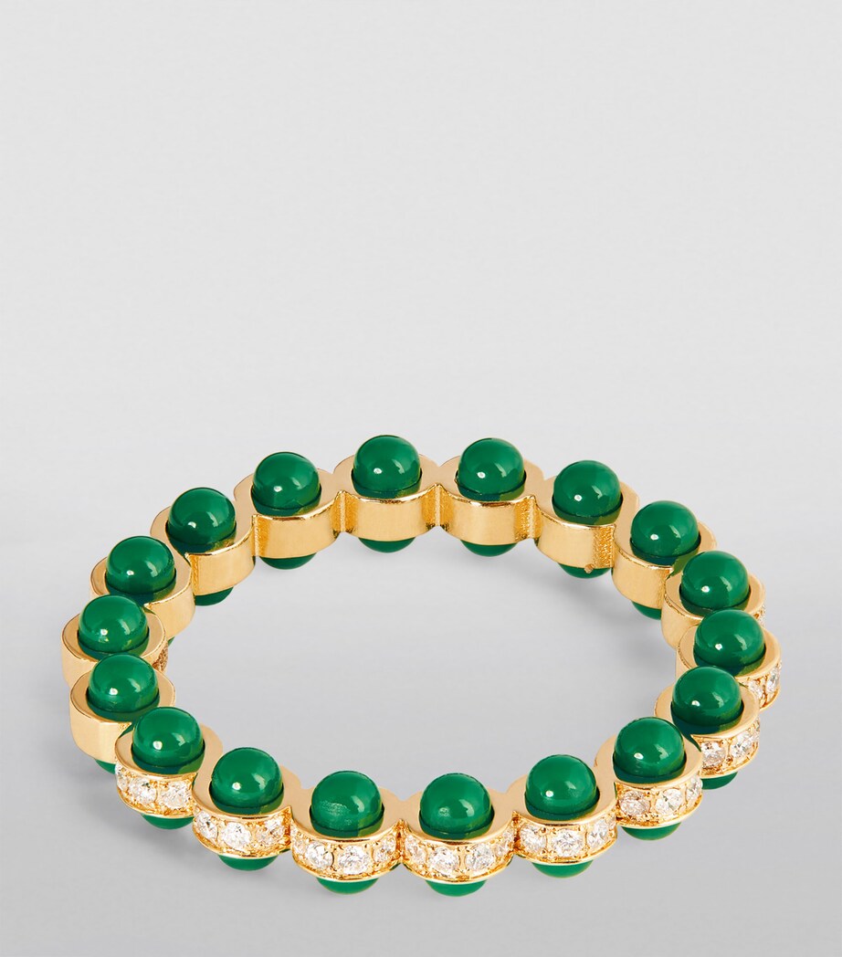 L'ATELIER NAWBAR Yellow Gold, Diamond and Enamel The Chlorine Ring Yellow Gold Image 3