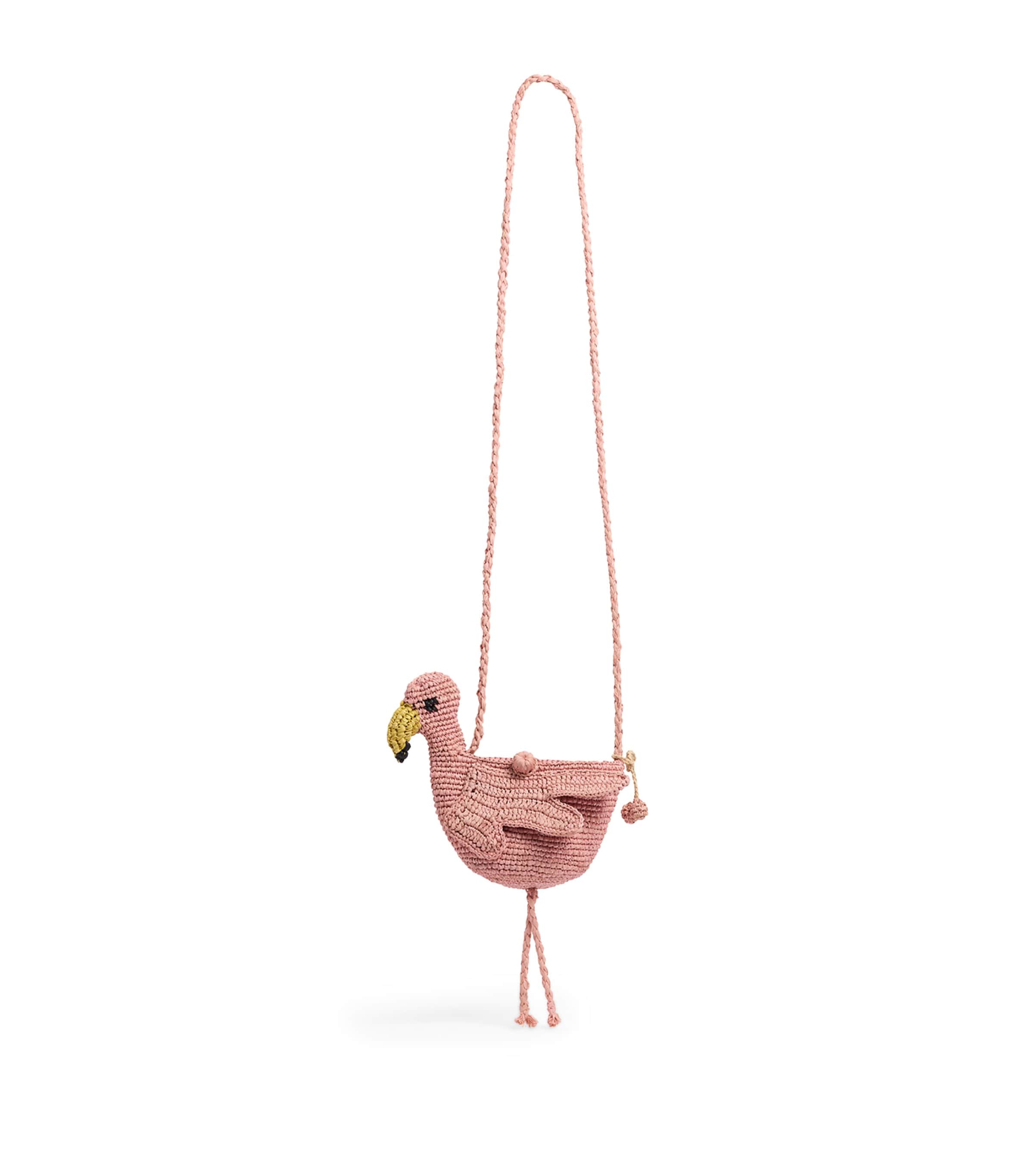 Bonpoint Lany Flamingo Raffia Cross Body Bag In Pink
