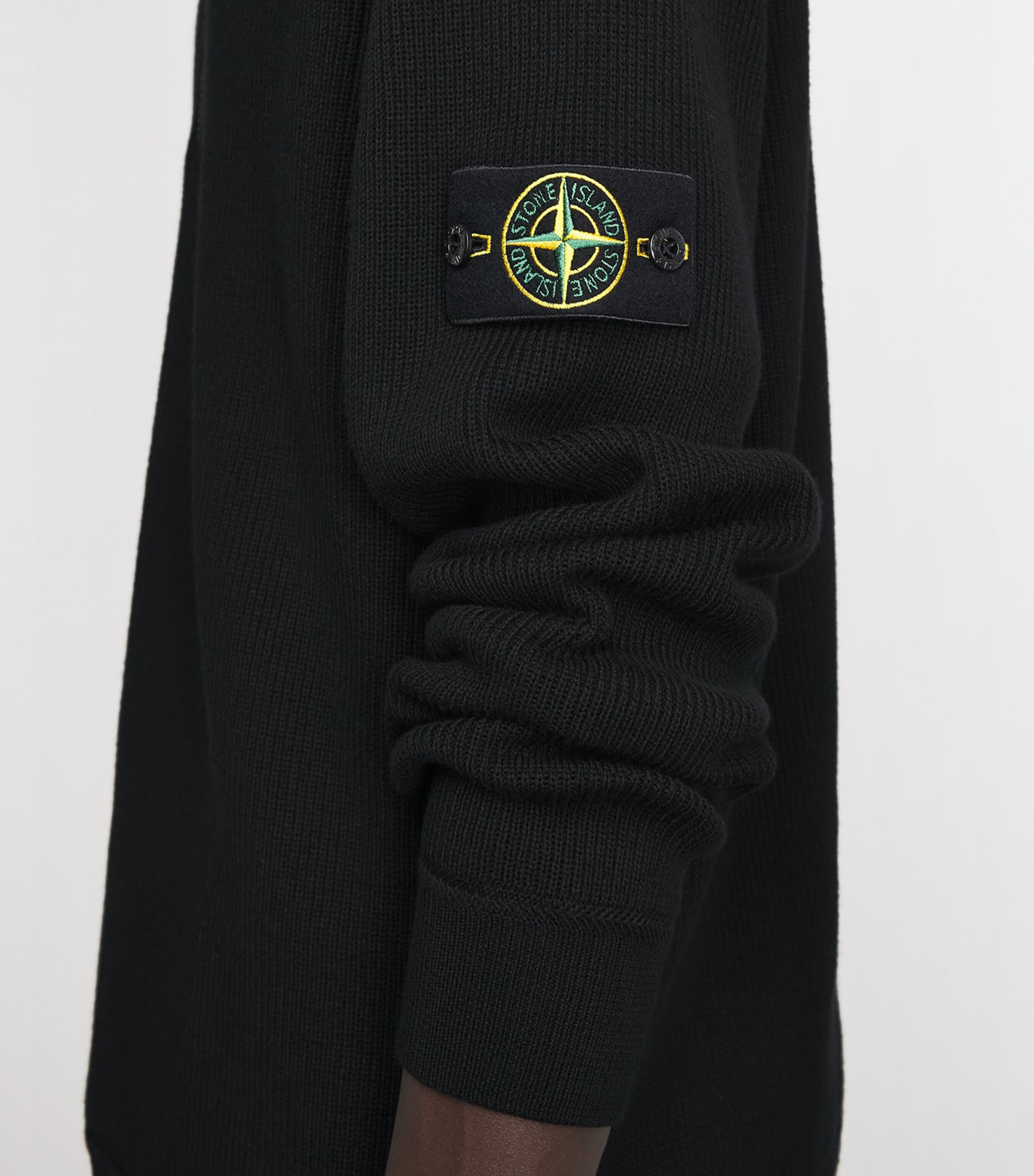 Stone Island Mens Cotton Half-Zip Sweater Image 3