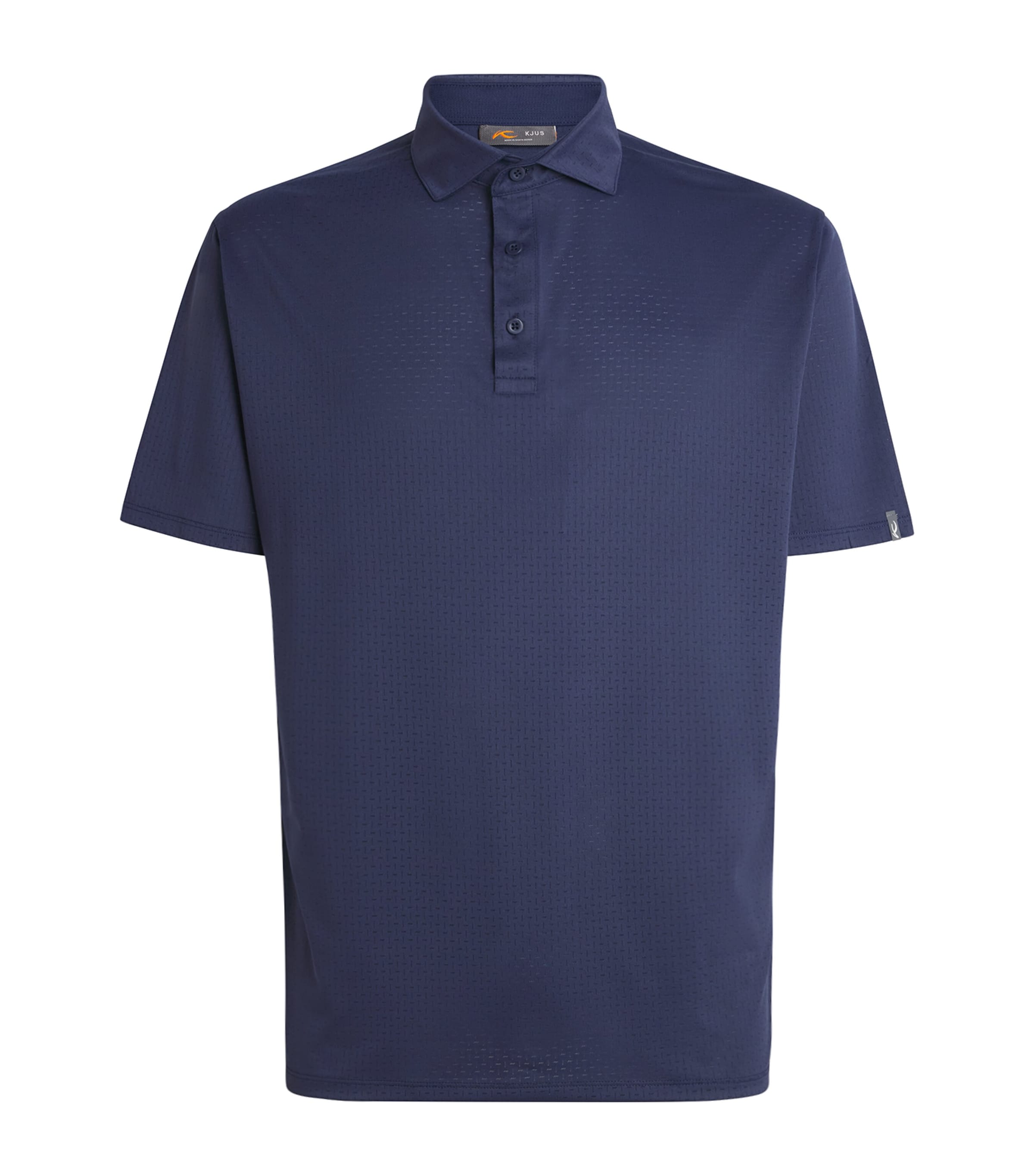 KJUS Mens Savin Structure Polo Shirt Atlanta Blue Image 1