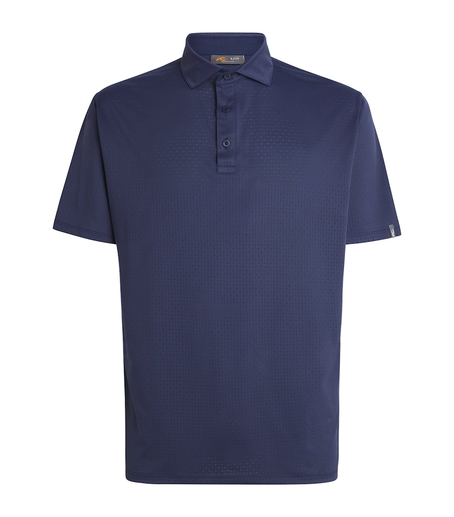 KJUS Mens Savin Structure Polo Shirt Atlanta Blue Image 1