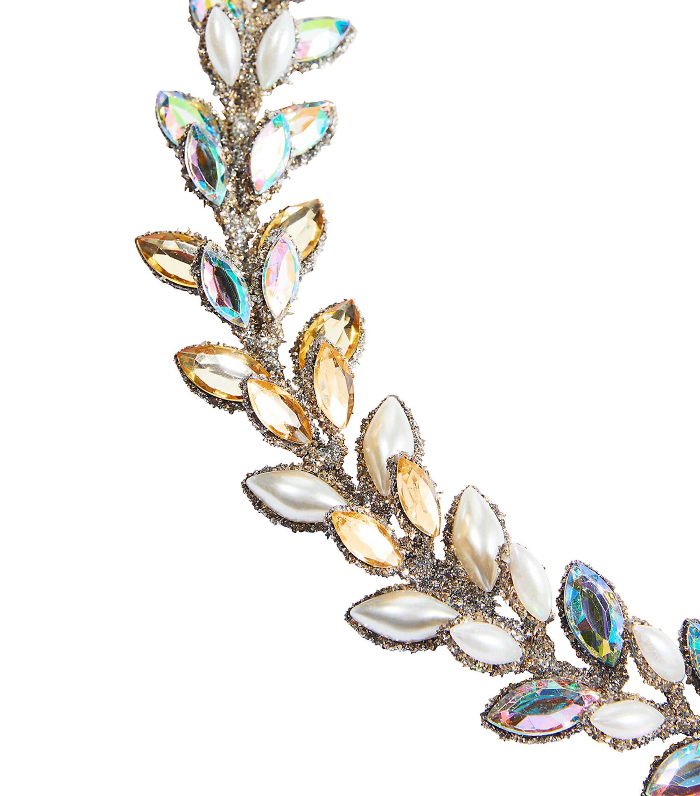 Harrods Embellished Wreath (32cm) Silver Image 4